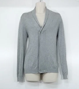 ZARA Extra Soft Thin Knit Mens Grey Shawl Collar Cardigan size S M - Picture 1 of 5