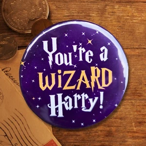 Personalised Harry Potter Pin Badge - You're a Wizard Harry! - Fantastic Beasts - Foto 1 di 6