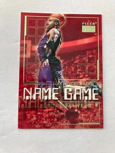 2000-01 Fleer Premium Name Game Insert #1NG Vince Carter Raptors - Picture 1 of 2