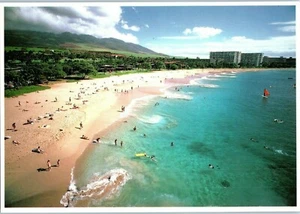 Aerial View Kaanapali Beach Maui Hawaii Postcard - Picture 1 of 2
