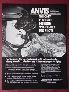 5/1983 HUGHES OPTISCHE AVIATOR NACHTSICHTBRILLE ANVIS NVG ORIGINAL ANZEIGE - Bild 1 von 1