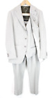 SUITSUPPLY Havana Jetted Men Suit UK38R Grey Pure Wool Twill Slim Cut 3 Piece
