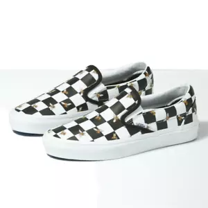Vans Herren Bee Check Slipper Skateschuhe schwarz/weiß VN0A33TB9EH Größe 10 NEU - Bild 1 von 4