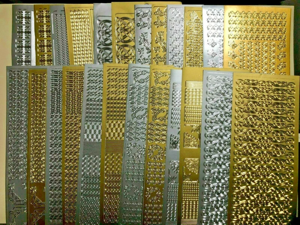 Konturensticker - Sticker für Kartengestaltung "Ecken - Borden kurz" - Bild 1 von 1