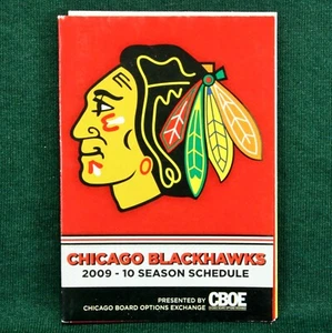 Chicago Blackhawks 2009-2010 NHL Hockey Season Pocket Schedule - CBOE, Coco Key - Picture 1 of 2