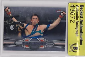 Chael Sonnen Signed 2013 Topps Finest UFC Card 91 BAS COA Bellator WEC Autograph - Picture 1 of 12