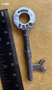 Antiker alter Skelettschlüssel selten ORIGINAL viktorianischer Krankenhaus Asyl MASTER Key - COA - Bild 1 von 3