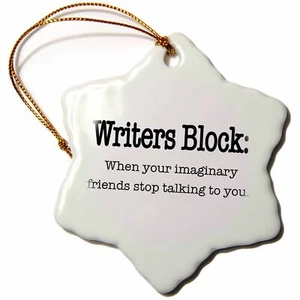 3dRose Writers block when your imaginary friends stop talking to you 3 inch Snow - Picture 1 of 1