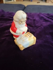 Arrodillado Santa Bebé Jesús Adorno Regalo de Vacaciones Árbol de Navidad - Imagen 1 de 3