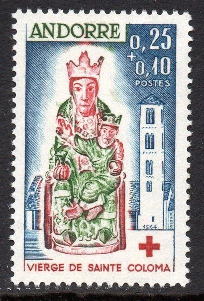 ANDORRA(FRENCH) MNH 1964 SGF192 Red Cross Fund - Image 1 of 1