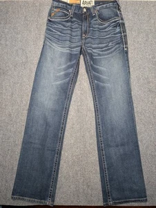 NWT Ariat M4 Low Rise Boot Cut Blue Jeans Faded Size 32/36 Mens Style 10023455 - Picture 1 of 7