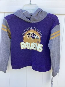 NFL Baltimore Ravens Pullover Sudadera con Capucha Jóvenes Niñas 6X Sudadera Brillo Brillante - Imagen 1 de 4