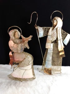 Estatuillas de alambre de María y José - Imagen 1 de 2