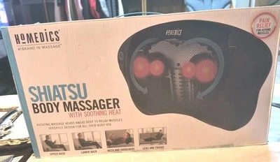Masajeador Corporal SHIATSU Gira Vibraciones con Calor Nuevo en Caja HoMedics Alivio del Dolor Cabeza-Dedo del Pie Foto 1 de 4
