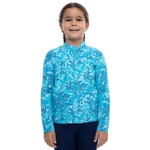 COOLIBAR Kid's Turtle Bay Swim Jacket Sz S Youth Blue Print Style 10491 - Picture 1 of 6