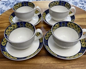 Royal Copenhagen “ Blue Pheasant” Tea Coffee Cups & Saucers (Set Of 4) Porcelain - Picture 1 of 10