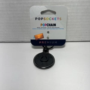 Popsockets Premium Popchain Metal Keychain Black on Black - Picture 1 of 4