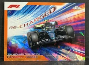 2024 Topps Cromo Zafiro Fórmula 1 F1 Fernando Alonso Recargado Naranja/25 - Imagen 1 de 4
