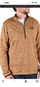 Herren Realtree Logo Shirts 2xl Braun Pullover 1/4 Reißverschluss - Bild 1 von 3