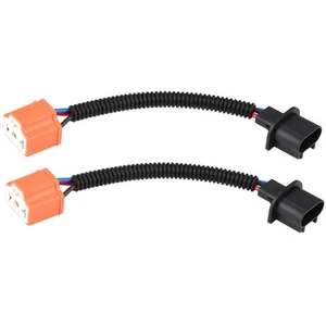 Hot 2Pcs H13 9008 To H4 9003 Hb2 Adapter Headlight Conversion Cable Female Led - Picture 1 of 7