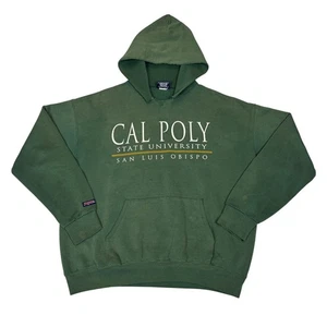 Vintage 90s Cal Poly State University San Luis Obispo Faded Hoodie Large - Bild 1 von 11