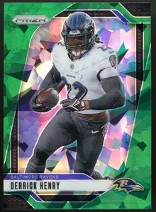 2024 Panini Prizm Derrick Henry #20 Green Ice Prizm Baltimore Ravens - Picture 1 of 2