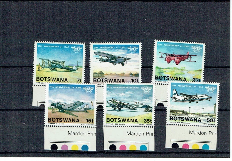 Botswana 1984 40th Anniv ICAO / aircraft set unmounted mint - image 1 of 1