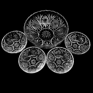 5 cuencos camafeo Anchor Hocking Medallion Star 1 porción 8" y 4 postres 4,5" - Imagen 1 de 10