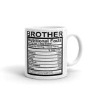 Brother Nutritional Facts Label Coffee Tea Ceramic Mug Office Work Cup Gift