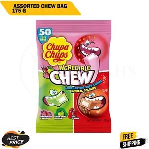 Chupa Chups Assorted Chews Bag 175g – Fruity & Chewy Candy Treats AU - Picture 1 of 4