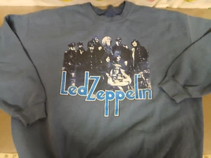 Vintage Led Zepplin Sweatshirt Gray- XL-Good Shape-Free Ship-Graphic Print - Picture 1 of 5