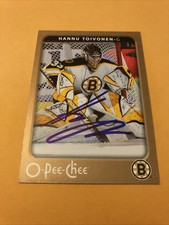 Hannu Toivonen Signed Boston Bruins Card 3