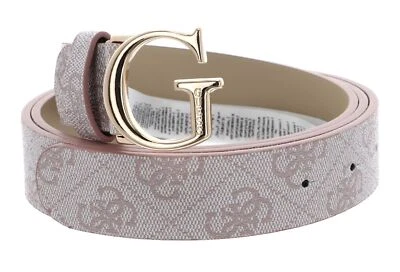 GUESS Vikky Adjustable Pant Belt W90 Gürtel Blush Logo rosa creme Neu - Bild 1 von 2