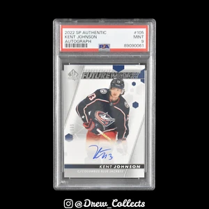 2022 Sp Authentic #105 Kent Johnson Columbus Blue Jackets Autograph - Picture 1 of 2
