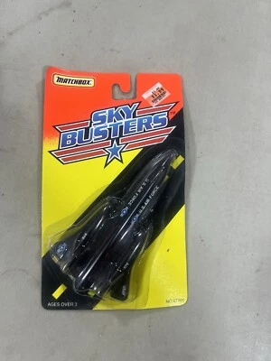MATCHBOX SKY BUSTERS SR-71 BLACKBIRD US AIR FORCE- Plane Black B12 - Image 1 of 2