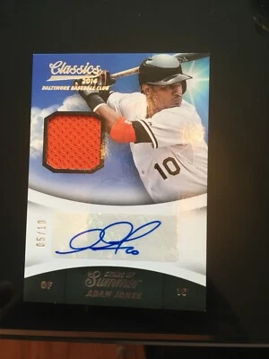 2014 Classics Stars of Summer Jerseys Signatures #1 Adam Jones/10 - Image 1 of 2