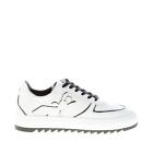 PATRIZIA PEPE women shoes White and black leather Fly sneaker 2VA317A3KW