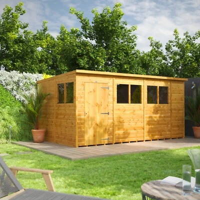 POWER SHEDS Shed | Power Pent Garden Sheds | Wooden Workshop| Sizes 10x4 to 14x8