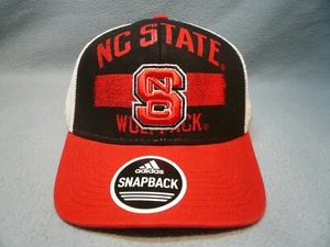 Adidas NC State Wolfpack Sunshine Trucker Snapback BRAND NEW Curved Bill hat cap - Picture 1 of 10