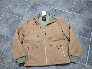 Bass Outdoor Men's Quilted Bomber Jacket Coat Brown Large winter warm - Picture 1 of 4
