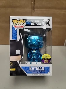 Funko Pop! DC Super Heroes 2017 San Diego Toy Tokyo LE Batman (Blue Chrome) #144 - Picture 1 of 6