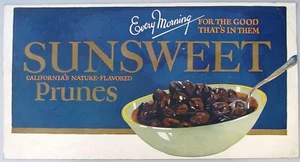 20er Jahre Trolleywagen Werbekarte: SUNSWEET PRUNES - Bild 1 von 2