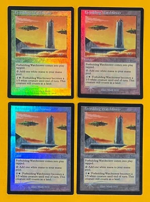 MTG FORBIDDING WATCHTOWER (x 4) (FOIL) Urza's Legacy (OldManMTG 006-421) - Image 1 of 2