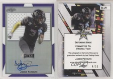 2019 Leaf Metal US Army All-American Bowl Flag Purple /10 Jaden Payoute Auto