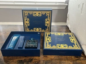 Versace Eros 3 Piece Gift Set with 3.4 Oz Versace 100 ml Parfum NEW For Men - Picture 1 of 5