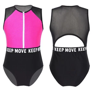 Kids Girls Leotard With Shorts Performance Bodysuit Hair Band Set Exercise - Picture 1 of 49