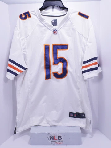 Nike NFL #15 Brandon Marshall Chicago Bears White Jersey Men X-Large ON Field Cover