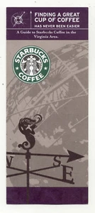 Starbucks Coffee A Guide in the Virginia Area Brochure 2004 - Picture 1 of 1
