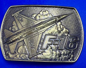 Westinghouse F-16 Radar Fighting Falcon Combat Aircraft Vintage 1978 Belt Buckle - Picture 1 of 20