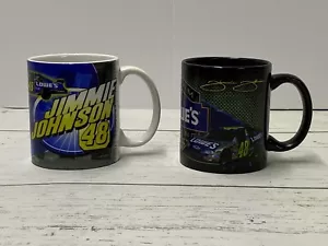 Jimmie Johnson #48 NASCAR 12 oz. LOTTO DI 2 tazze da caffè blu firma nera - Foto 1 di 1